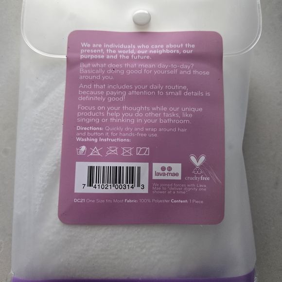 Daily Concepts White Hair Wrap Towel - Picture 3 of 7